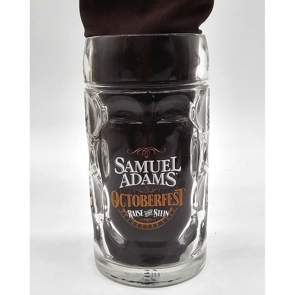 Samuel Adams Dimpled Octoberfest Glass Beer Stein Mug .5 Liter Breweriana